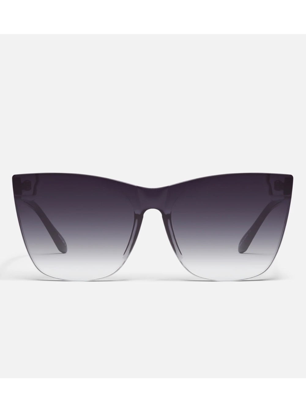Quay Australia Come Thru Cat Eye Sunglasses In Black Fade Lens